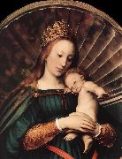 HOLBEIN, Hans the Younger Darmstadt Madonna (detail) sg France oil painting reproduction